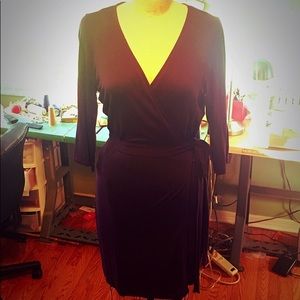 BNWT- dark purple wrap dress
